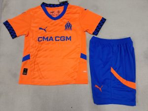 2024/2025 Kids Size Olympique de Marseille Third Away Football Jersey 1:1 Thai Quality