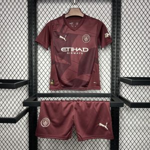 2024/2025 Kids Size Manchester City Third Away Football Shirt 1:1 Thai Quality