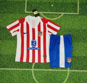 2025/2026 Kids Size Atletico Madrid Home Football Shirt  1:1 Thai Quality