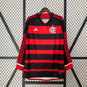2024/2025 Long Sleeve Flamengo Home Soccer Shirt 1:1 Thai Quality