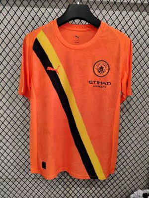 2025/2026 Manchester City Goalkeeper Orange Football Shirt 1:1 Thai Quality