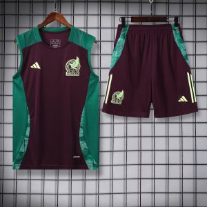 2024 Mexico Pre-match Training Black Jersey+Shorts 1:1 Thai Quality