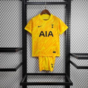 2024/2025 Kids Size Tottenham Yellow Goalkeeper Football Shirt 1:1 Thai Quality