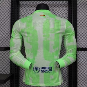 2024/2025 Long Sleeve Player Version Barcelona Third Away(Cool Play) Football Shirt 1:1 Thai Quality