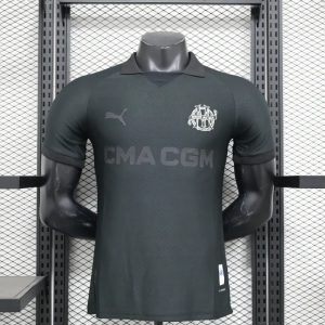 2024/2025 Player Version Olympique de Marseille 125th Black Edition Football Jersey 1:1 Thai Quality