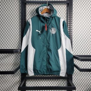 2023/2024 Palmeiras Windbreaker Green and White Jersey 1:1 Thai Quality