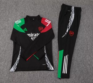 2024/2025 Arsenal Half-Pull Training Suit Black Football Shirt 1:1 Thai Quality