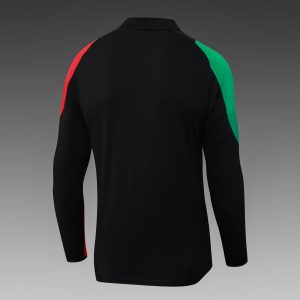 2024/2025 Arsenal Half-Pull Training Suit Black Football Shirt 1:1 Thai Quality
