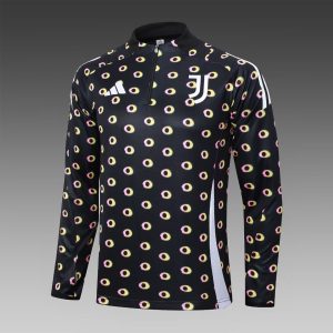 2024/2025 Juventus Half-Pull Training Suit Black Football Shirt 1:1 Thai Quality