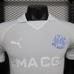 2024/2025 Player Version Olympique de Marseille 125th White Edition Football Jersey 1:1 Thai Quality