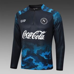 2024/2025 Napoli Half-Pull Training Suit Blue-Black Football Shirt 1:1 Thai Quality