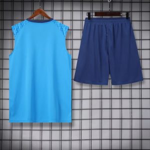 2024/2025 Palmeiras pre-match training Sky Blue Jersey+Shorts 1:1 Thai Quality
