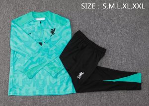 2024/2025 Liverpool Half-Pull Training Suit Lake Blue Jersey 1:1 Thai Quality Set
