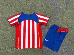 2004/2005 Retro Kids Size Atletico Madrid Home Football Shirt 1:1 Thai Quality