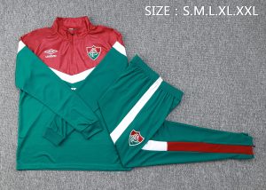 2023/2024 Fluminense Half-Pull Training Suit Green Football Shirt 1:1 Thai Quality