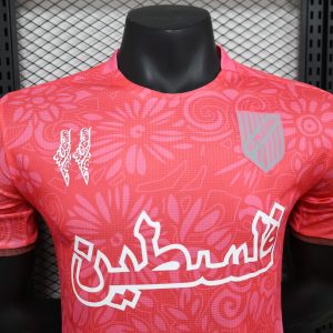 2024/2025 Player Version Palestine Training Wear Red Football Shirt 1:1 Thai Quality